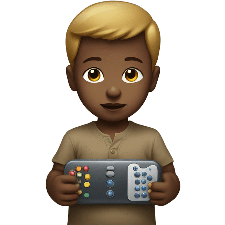 Baby holding a remote  emoji