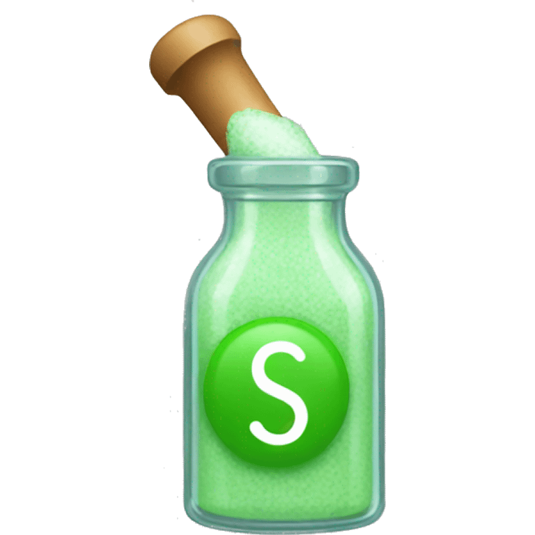 animated salt shaker pouring salt with greenish shaker and $ symbol on it emoji