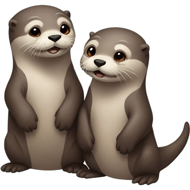 Loving otters emoji