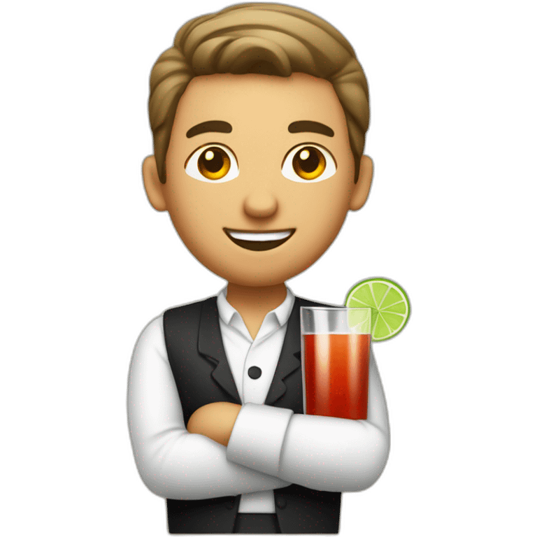 Mixologist bar tender shake cocktail emoji