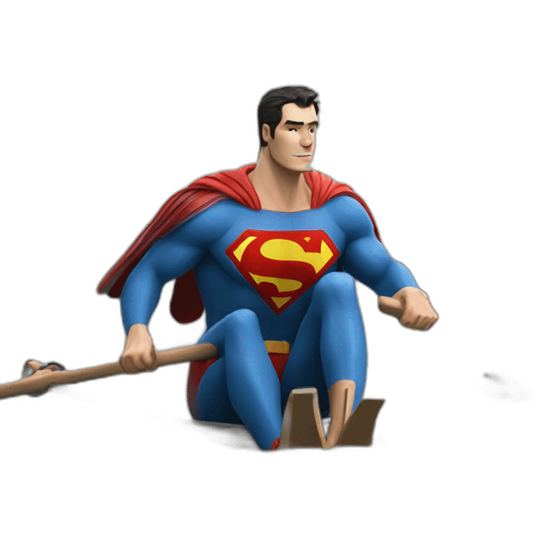 Superman rowing emoji