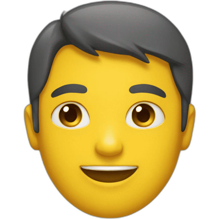 Un jugete amarillo humano con un con un gracpac emoji