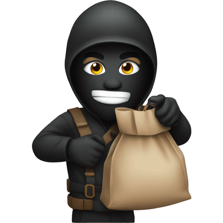 Robber with a bag emoji