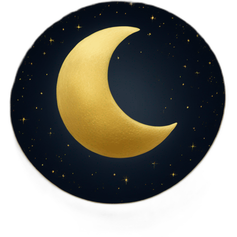 Gold moon emoji