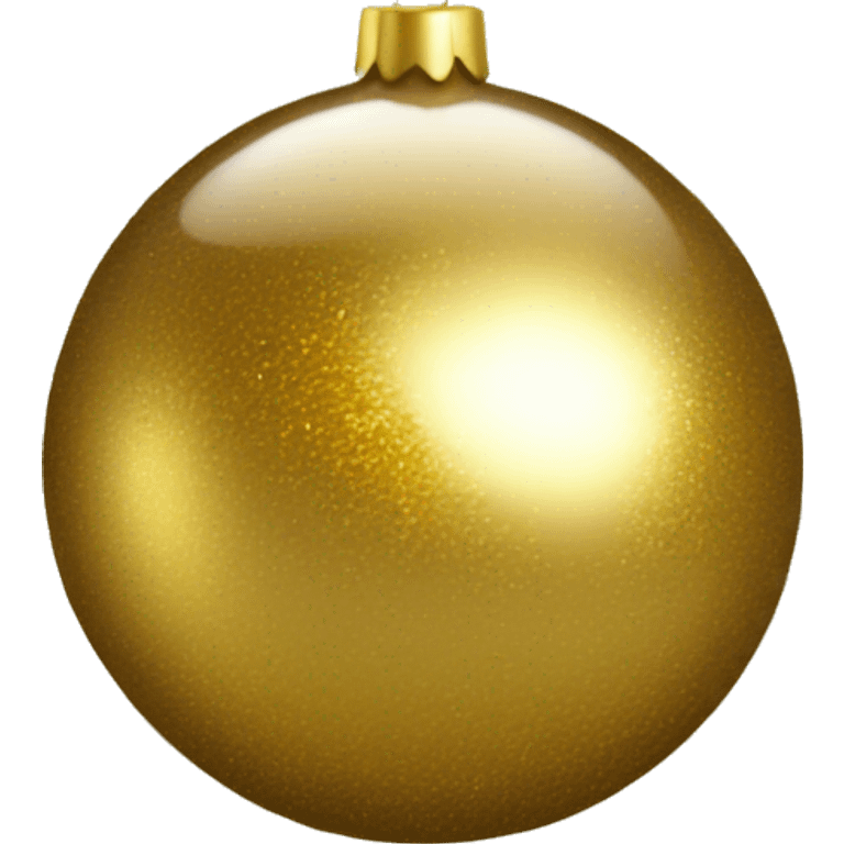 Golden round glass Christmas tree ball emoji