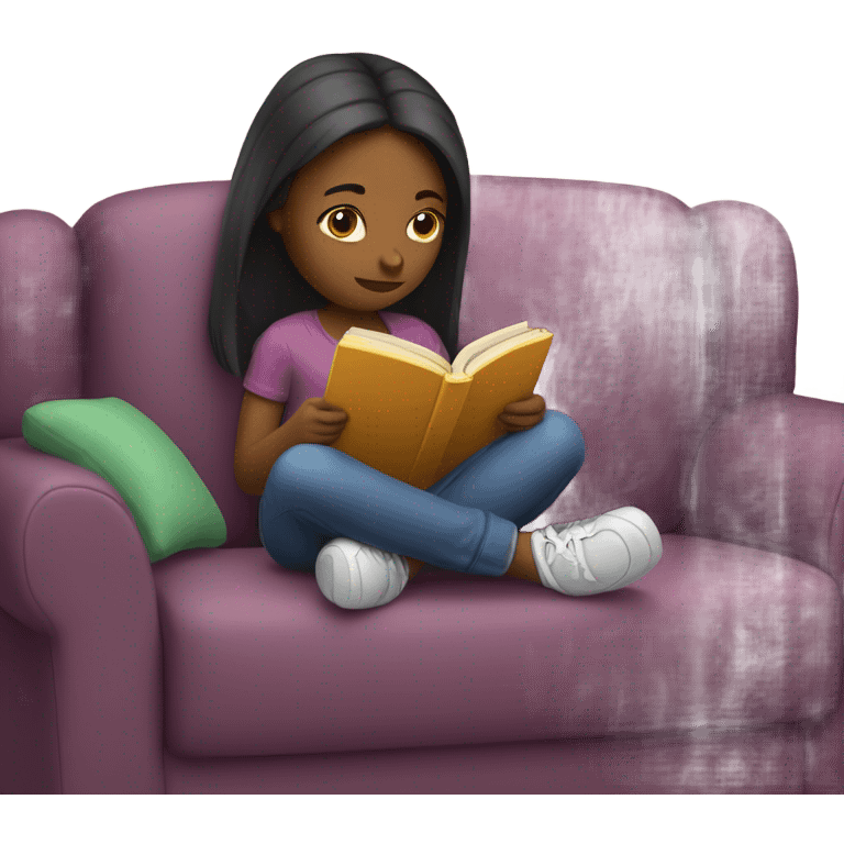 Girl reading a book emoji