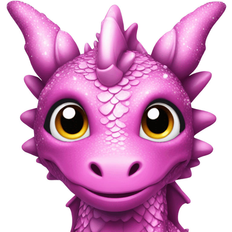 Pink sparkly dragon emoji