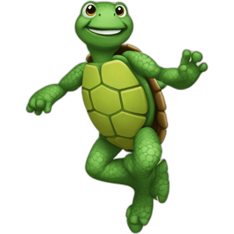 tortuga bailando emoji