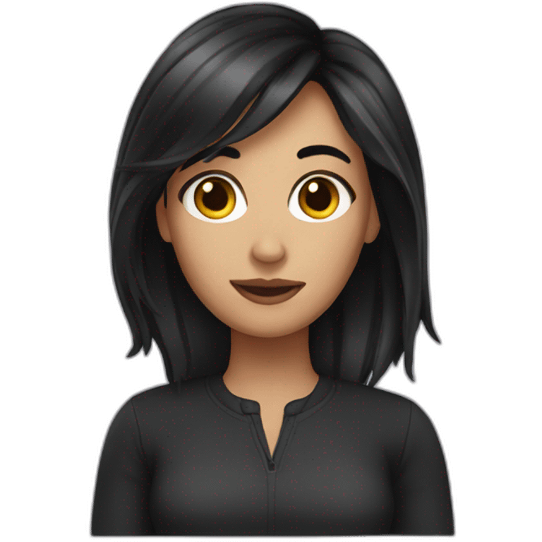 dark-haired woman emoji