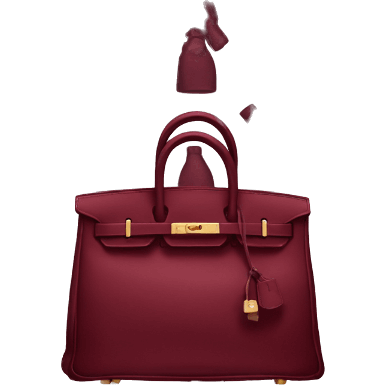 wine red birkin bag emoji