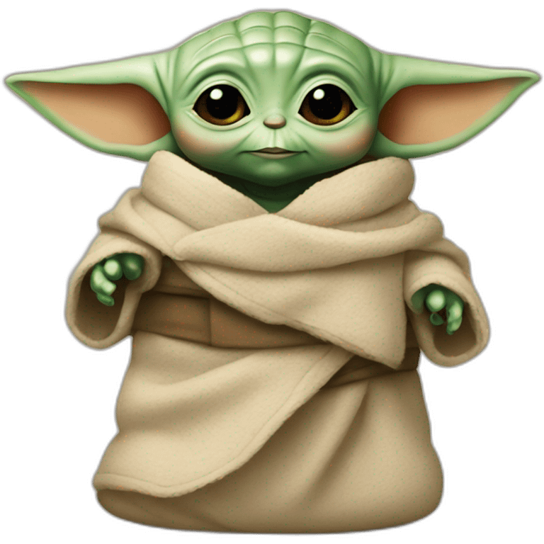 Baby yoda con pañal emoji