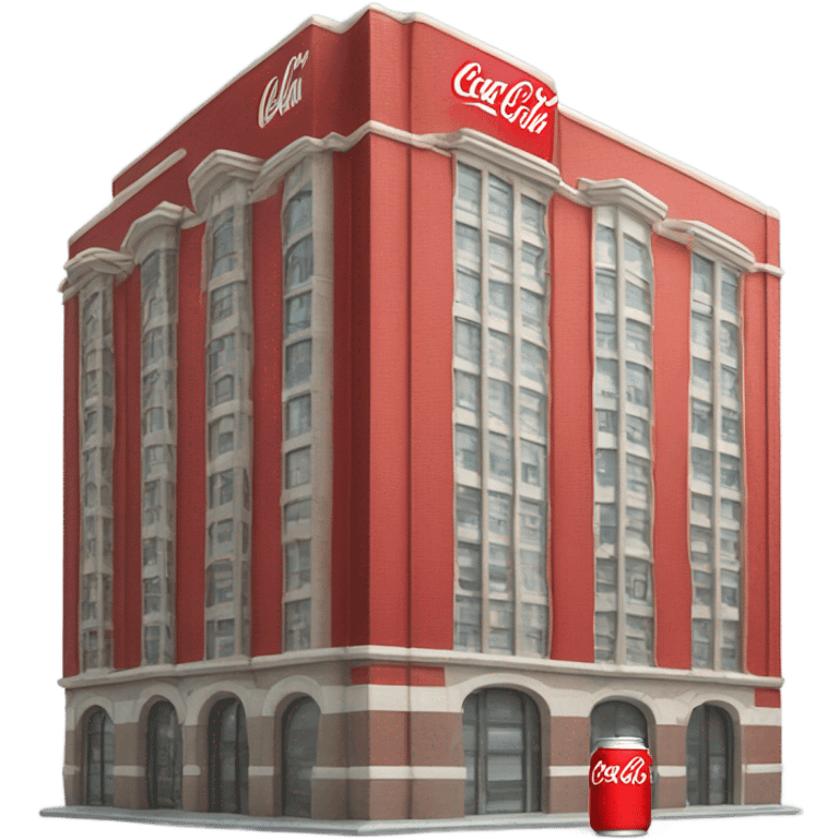 Edificio con una tapa de cocacola emoji