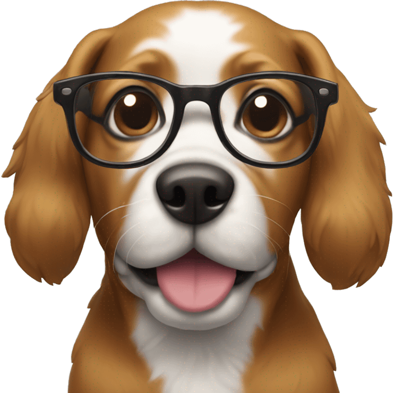 dog with glasses emoji