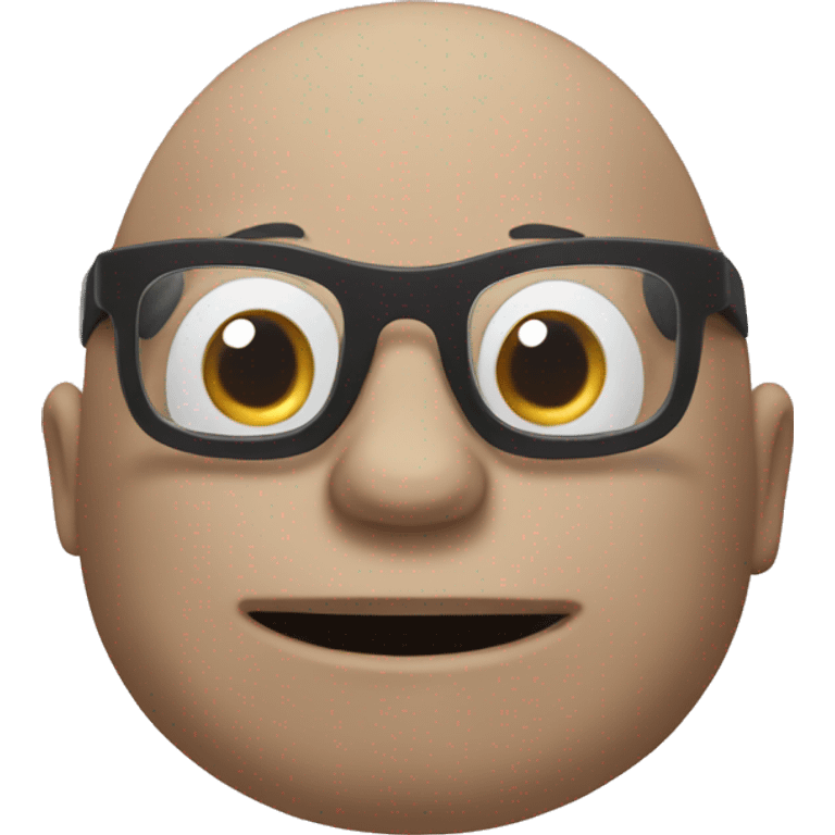 bald gote and glasse emoji