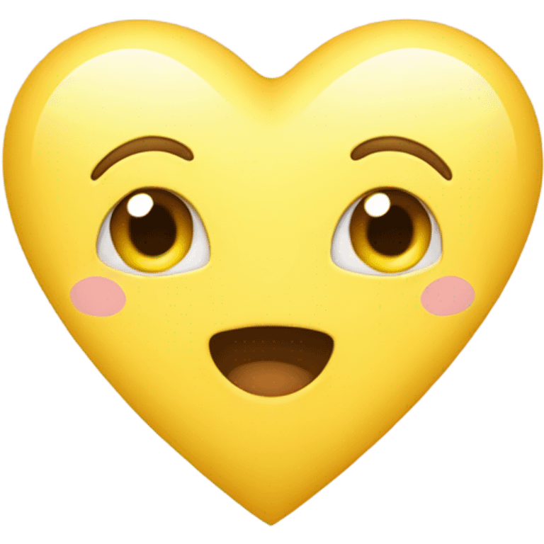 Pastell yellow heart  emoji