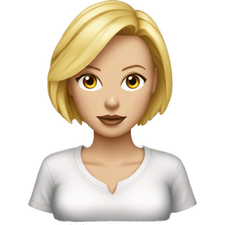 ultra realistic charlize theron wearing shirt emoji