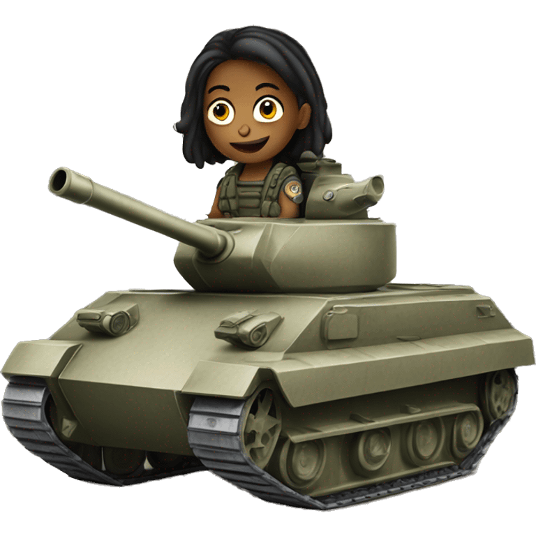 H riding a tank emoji