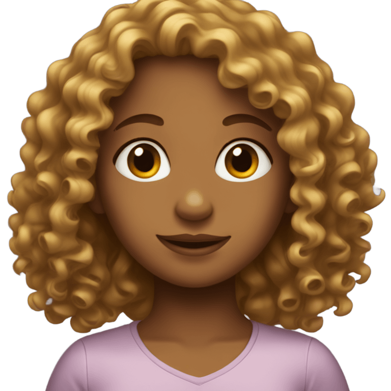 Girl with curly hair emoji