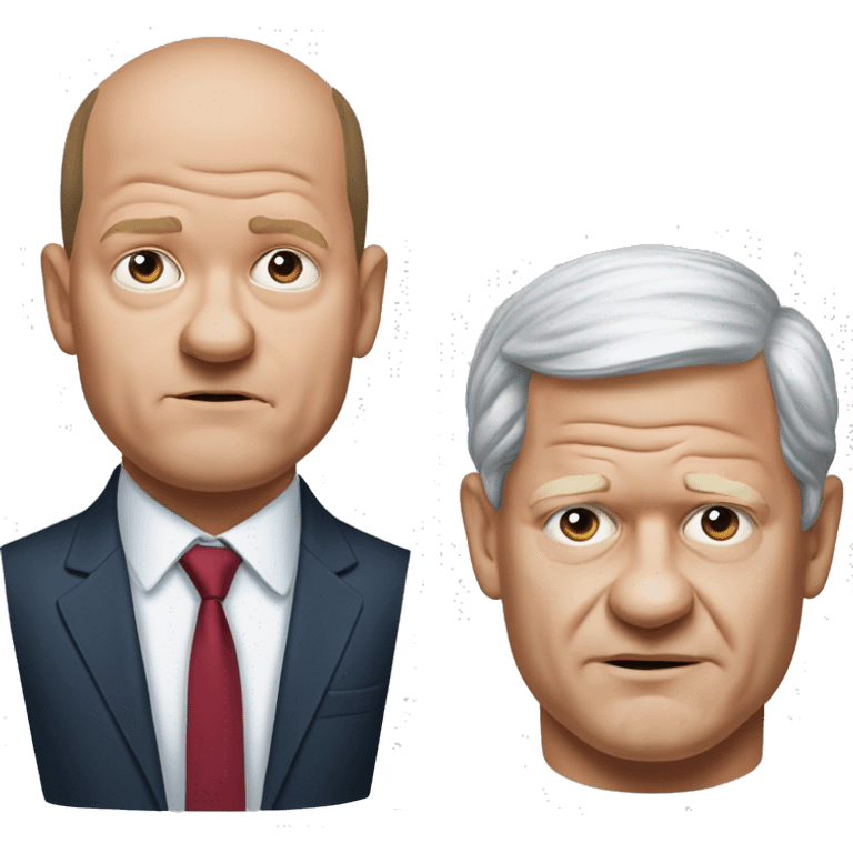 photorealistic Olaf Scholz shrugs guiltily emoji