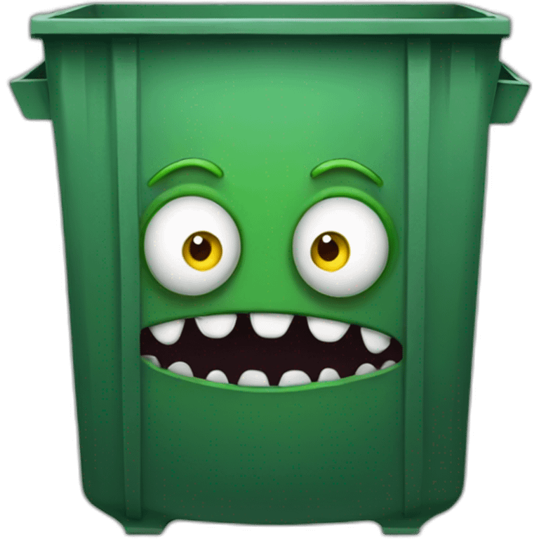 A monster in a dumpster emoji