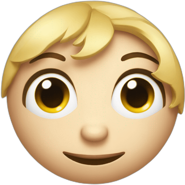 3d sphere with a cartoon deepslate texture with big feminine eyes emoji