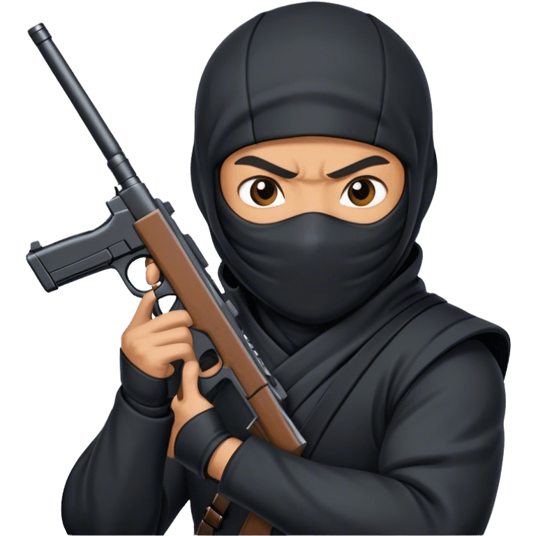 Ninja with gun emoji