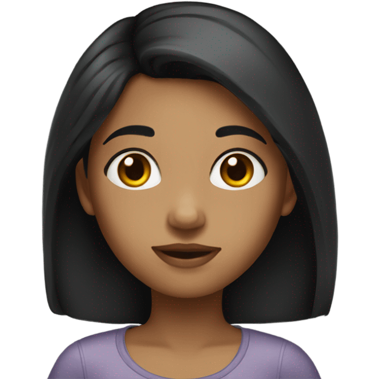 girl black hair emoji