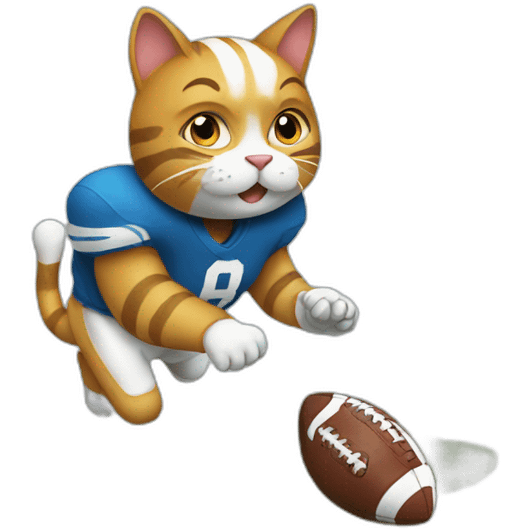 Cat playing football emoji