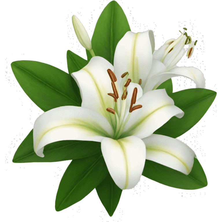 white lilies emoji