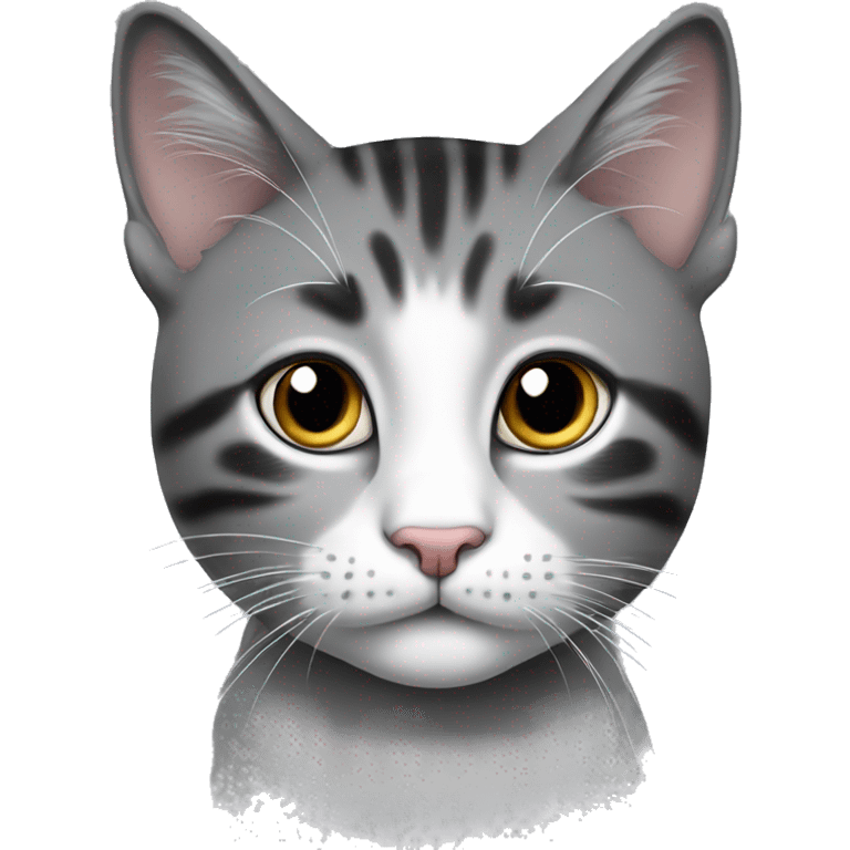 Whiskas cat soft grey black  emoji