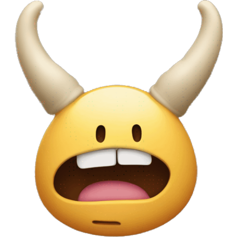 Emoji with horns has tongue out rubbing hands together emoji