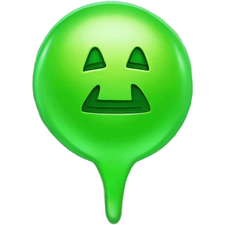 a "AV" words buat metallic and glowing neon green emoji