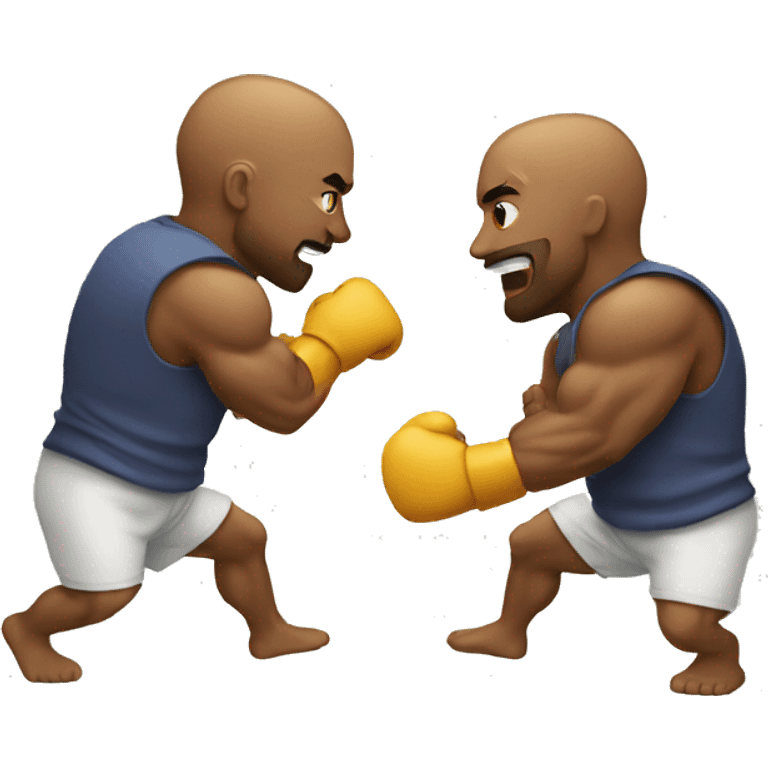 Two strong men fighting emoji