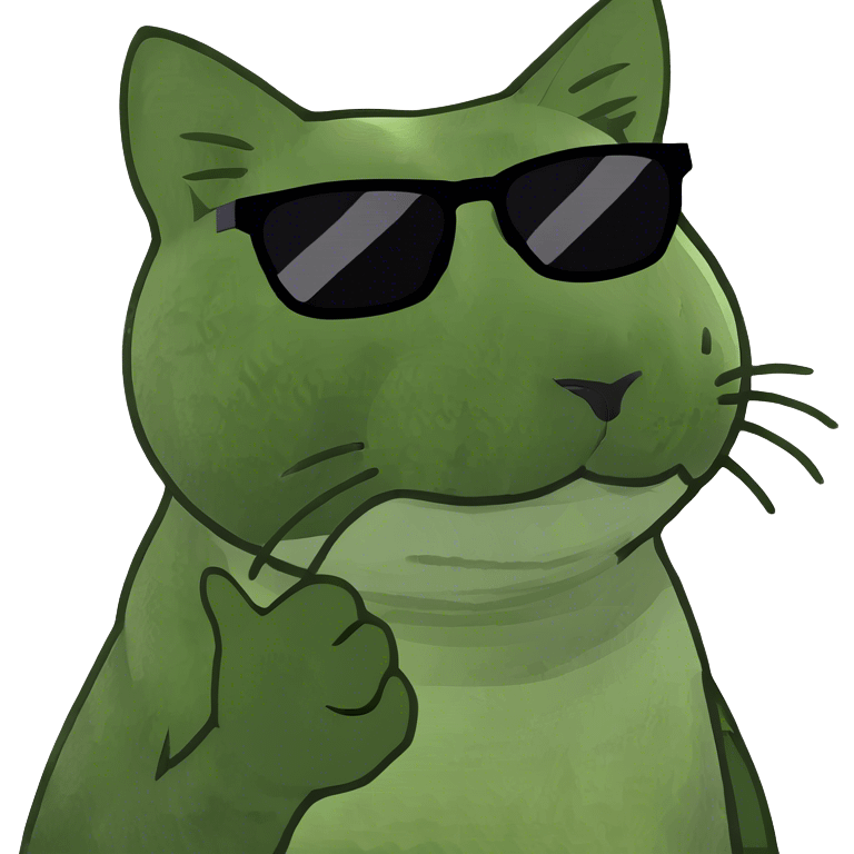 Cat with sunglasses emoji