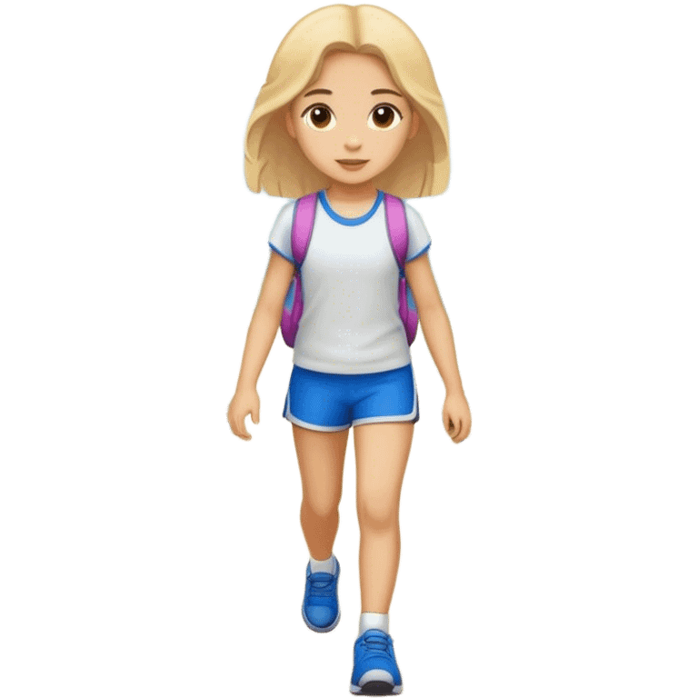 Girl in a walking track emoji