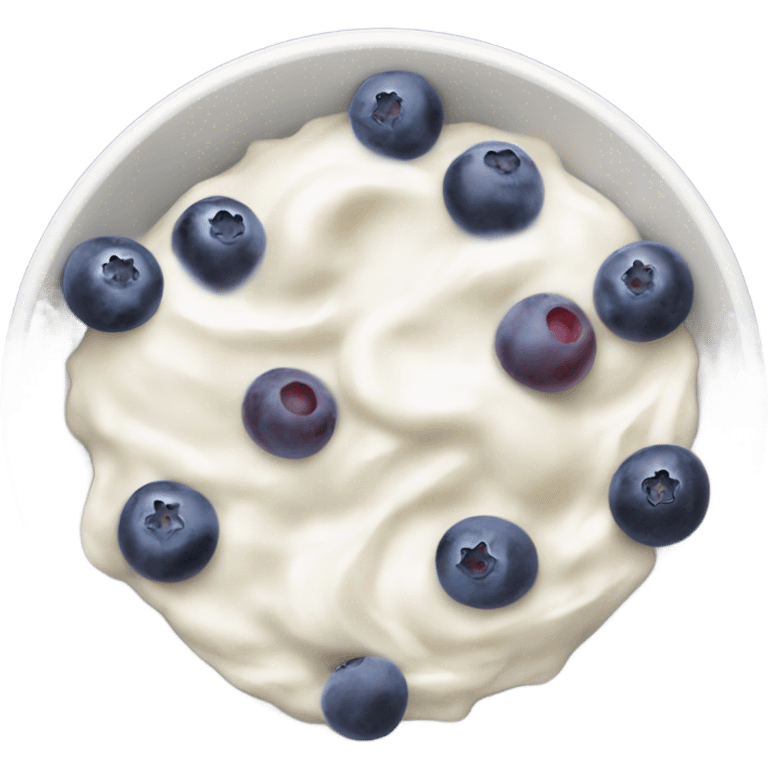 yoghurt bowl with grapes and blueberries emoji