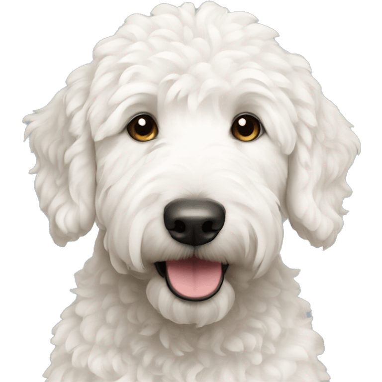 White golden doodle emoji