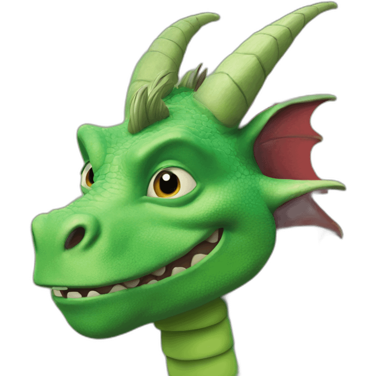 the dragon from the cartoon shrek emoji