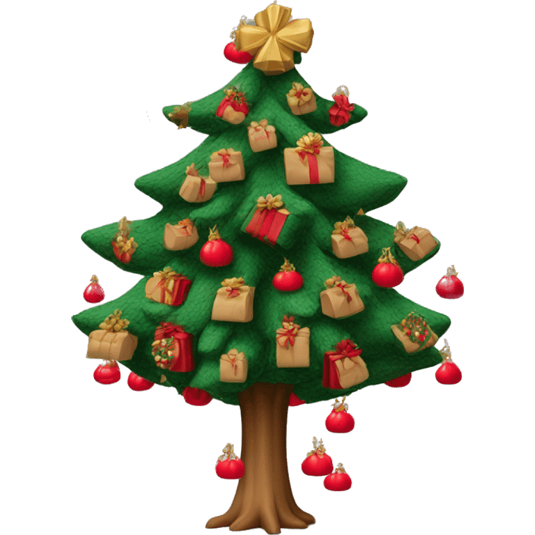 Un albero di Natale fatto di borse Gucci emoji