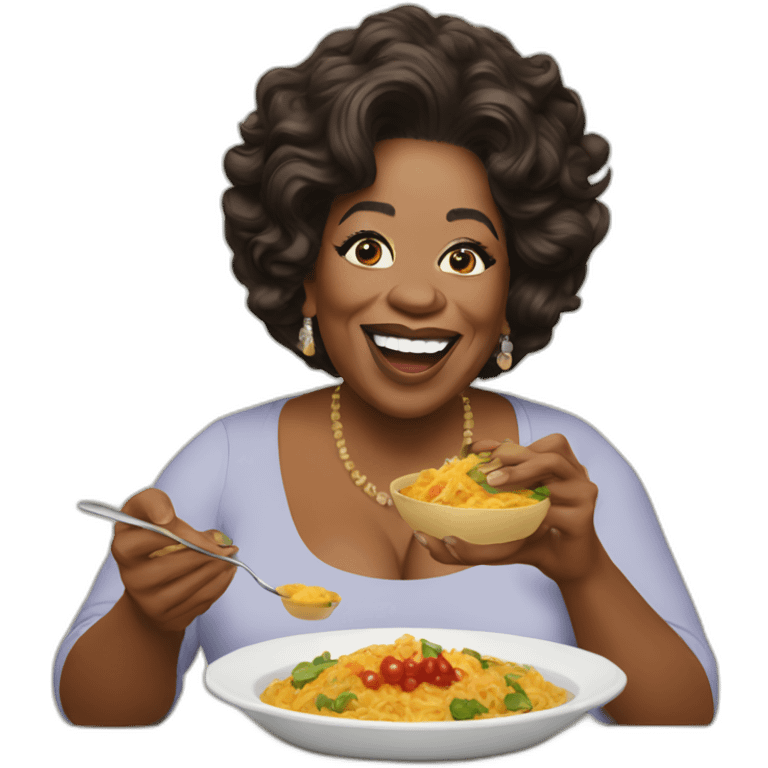 Oprah eating chutney emoji