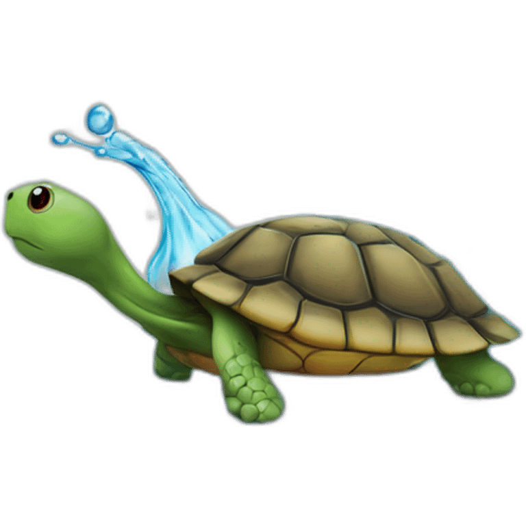 Tortue avec de l'eau emoji