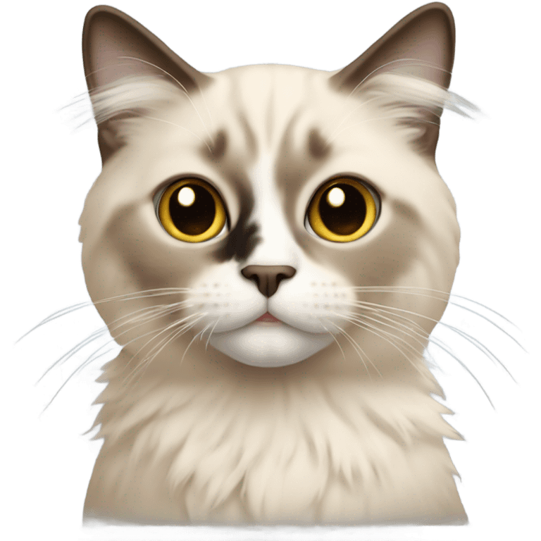 Beige ragdoll cat emoji