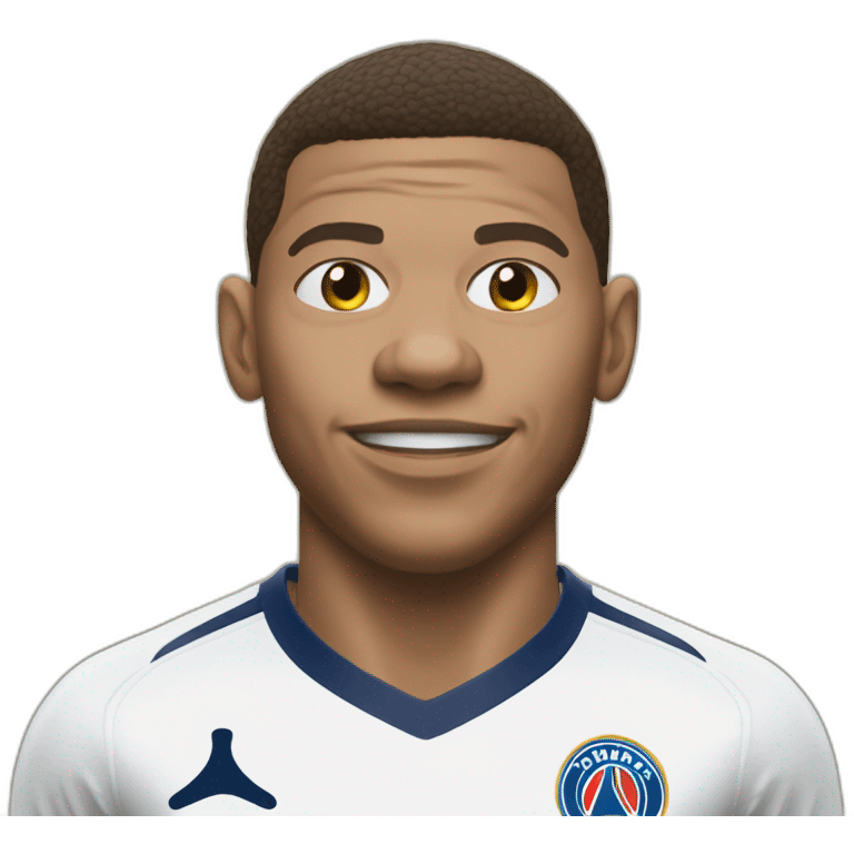 Realistic Mbappé scoring a goal emoji