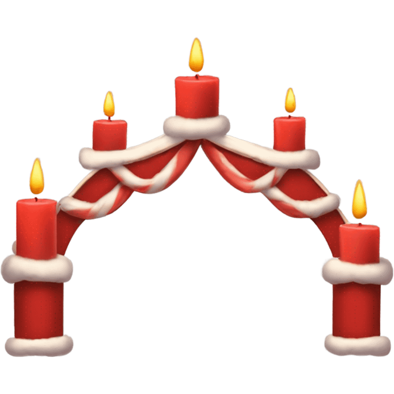 Red Christmas candle arch  Schwibbogen emoji