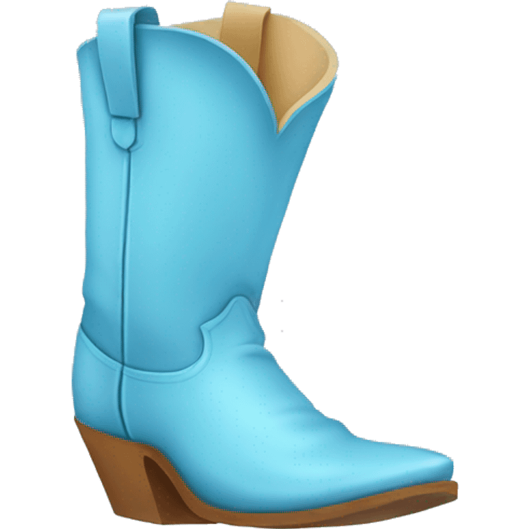 Light blue cowboy boot emoji