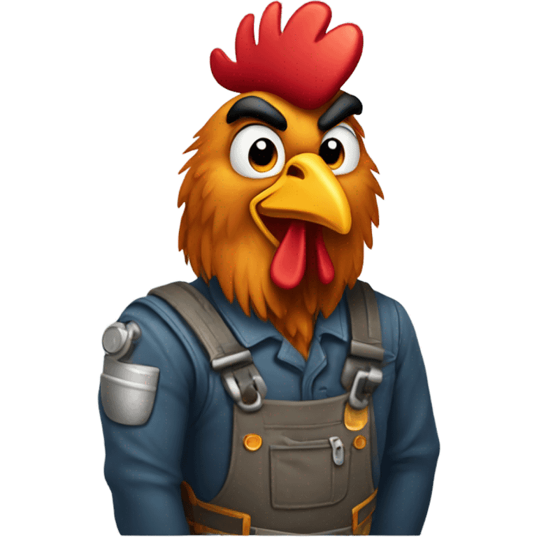 Strong mechanic Rooster emoji