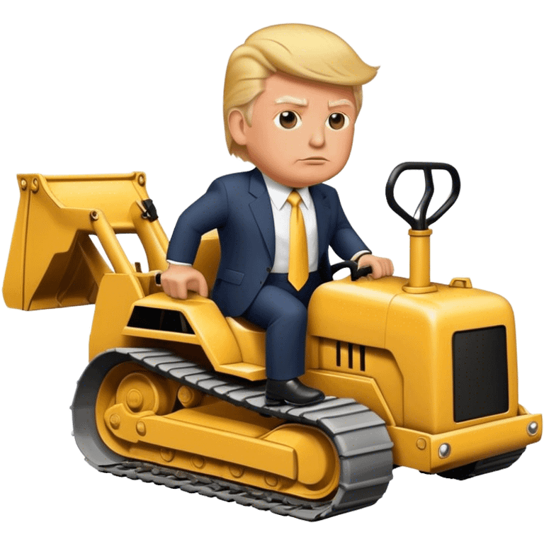 Donald trump riding bulldozer emoji