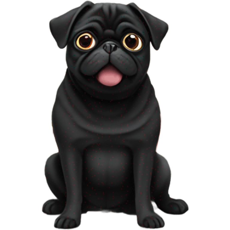 Black pug on the Golden Gate Bridge San Francisco emoji