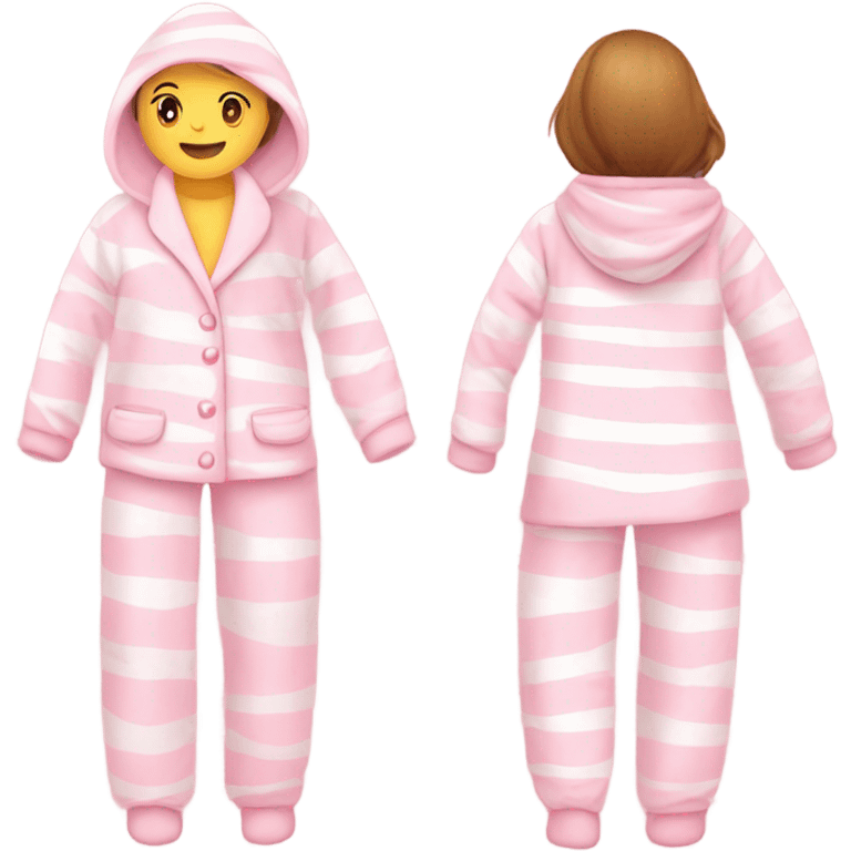 pajamas cute with colour of soft sweet pink and white emoji