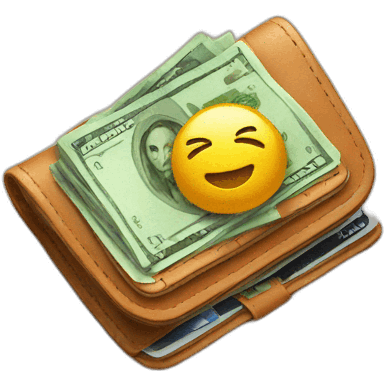 wallet with money emoji